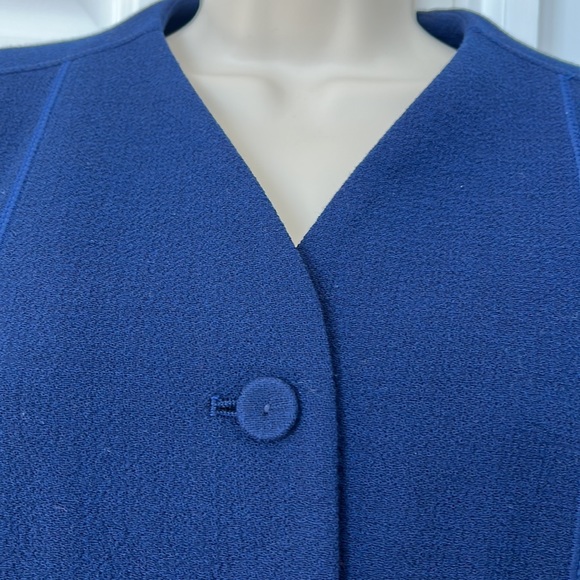 Wool blue jacket, NWOT (never worn). Fitted, versatile. - Picture 2 of 4